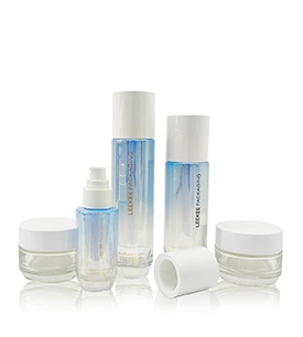 Cylindrical Glass Cosmetic Bottle