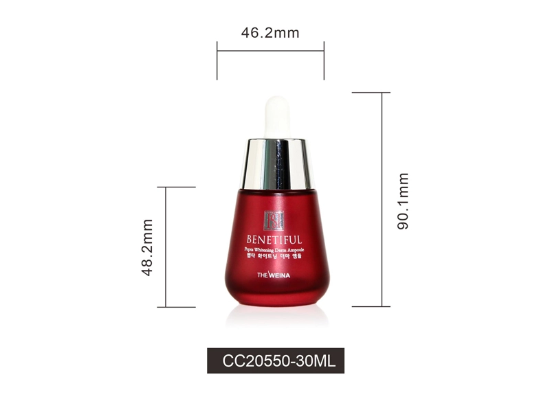 frosted glass serum bottle